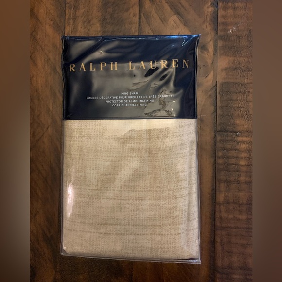 Ralph Lauren Reeve Mulholland drive king sham natural 20” x 36” - Picture 7 of 7